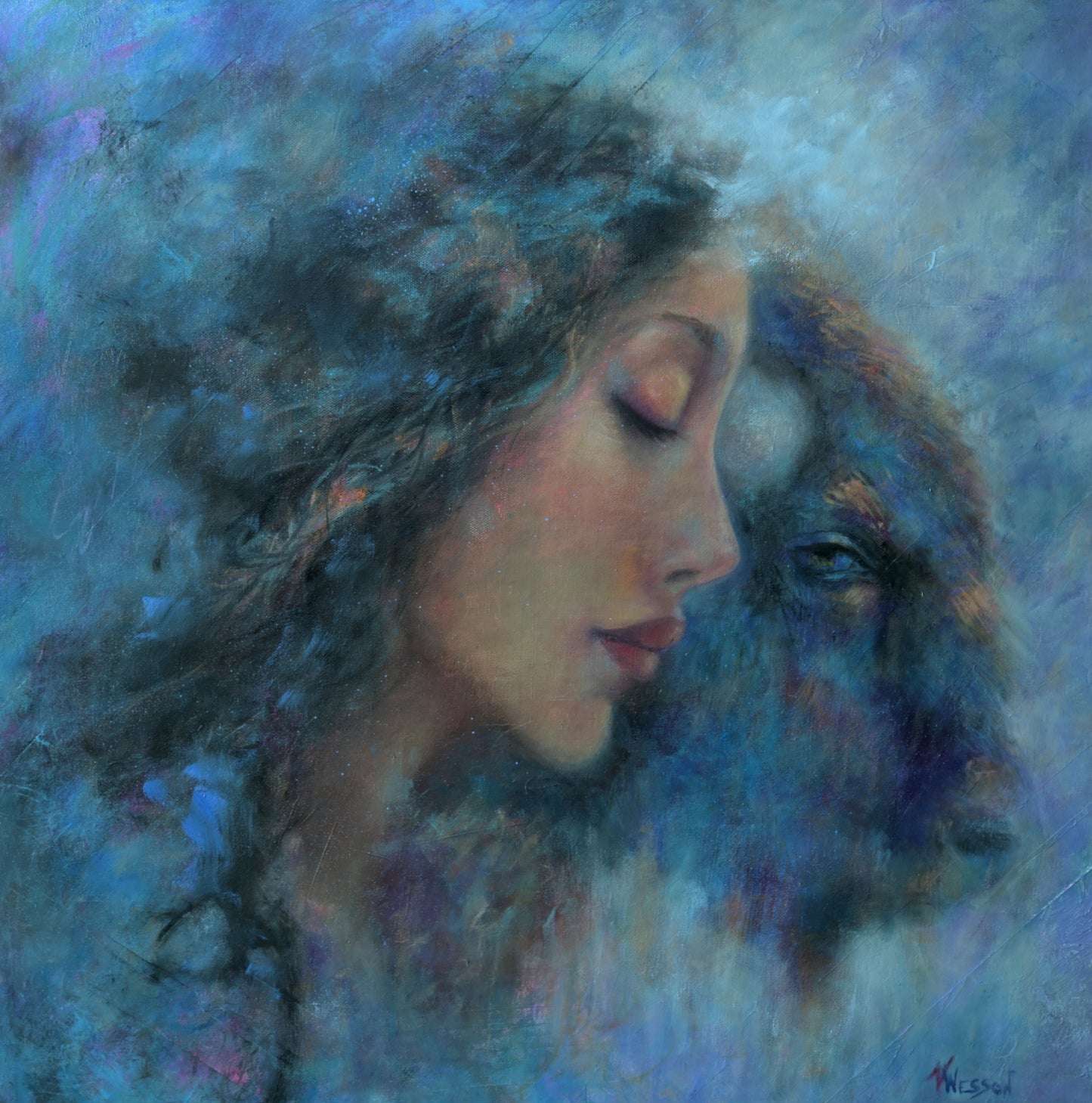 Moonlight Guardian- Wesson Original Art